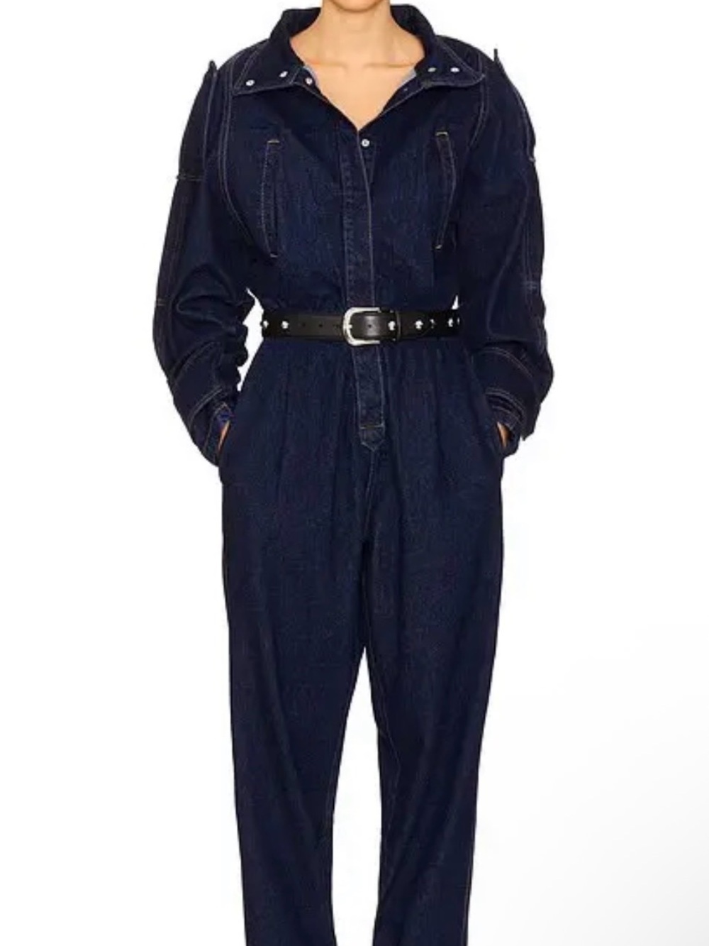 Ronny Kobo Revolve Dark Denim Jumpsuit NWT Medium Bestseller - Picture 3 of 6